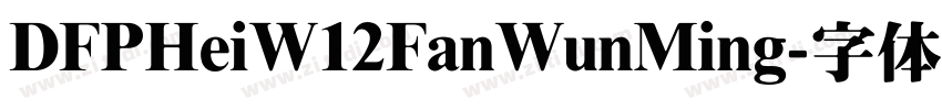 DFPHeiW12FanWunMing字体转换