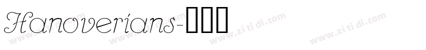 Hanoverians字体转换