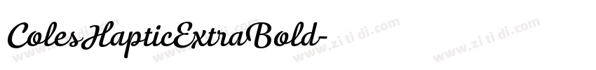 ColesHapticExtraBold字体转换