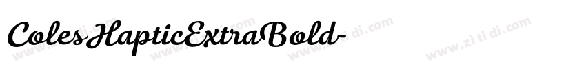ColesHapticExtraBold字体转换