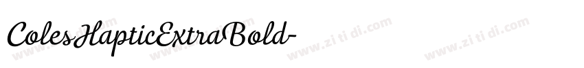 ColesHapticExtraBold字体转换