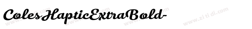 ColesHapticExtraBold字体转换