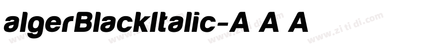 algerBlackItalic字体转换