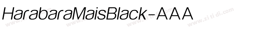 HarabaraMaisBlack字体转换