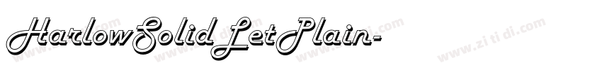 HarlowSolidLetPlain字体转换