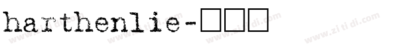 harthenlie字体转换