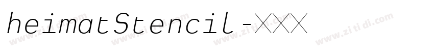 heimatStencil字体转换