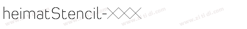 heimatStencil字体转换