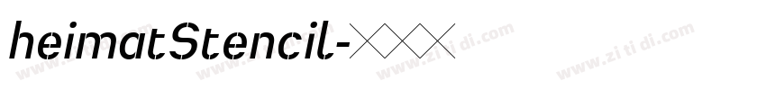 heimatStencil字体转换