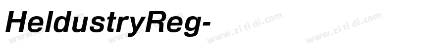 HeldustryReg字体转换