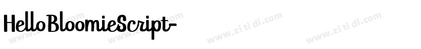 HelloBloomieScript字体转换
