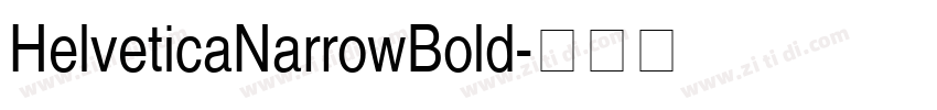 HelveticaNarrowBold字体转换