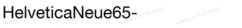 HelveticaNeue65字体转换
