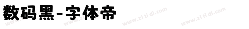 数码黑字体转换