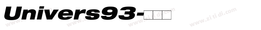 Univers93字体转换