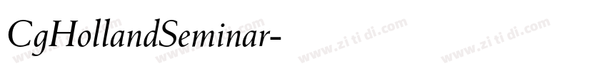CgHollandSeminar字体转换