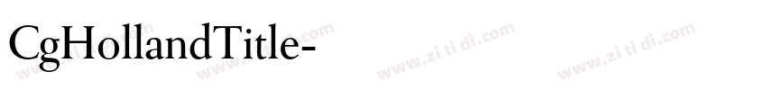 CgHollandTitle字体转换