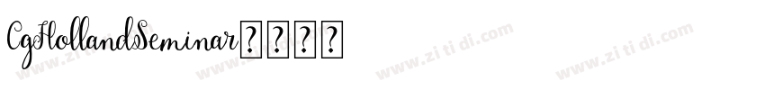 CgHollandSeminar字体转换