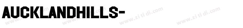 AucklandHills字体转换