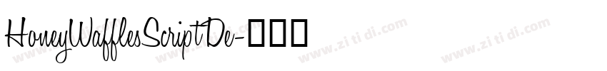 HoneyWafflesScriptDe字体转换