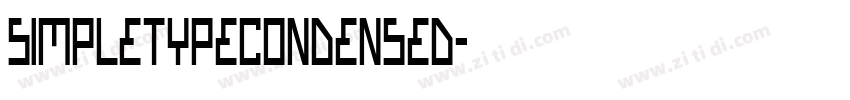 SimpleTypeCondensed字体转换