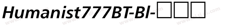 Humanist777BT-Bl字体转换
