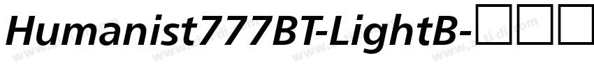 Humanist777BT-LightB字体转换