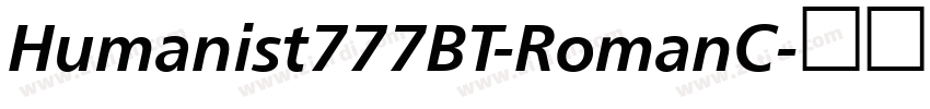 Humanist777BT-RomanC字体转换