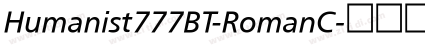 Humanist777BT-RomanC字体转换