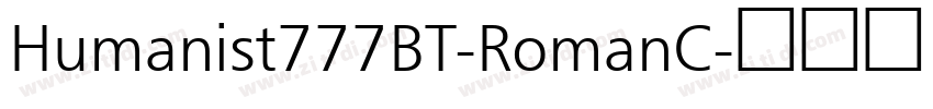 Humanist777BT-RomanC字体转换