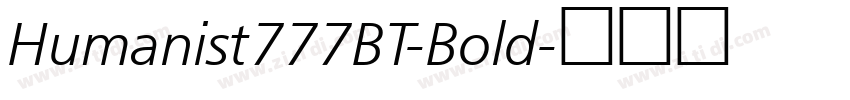 Humanist777BT-Bold字体转换