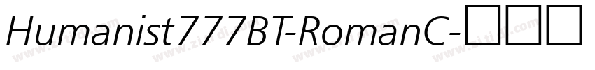 Humanist777BT-RomanC字体转换