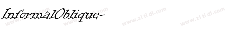 InformalOblique字体转换