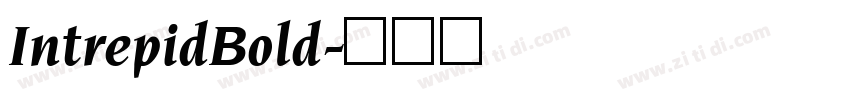 IntrepidBold字体转换