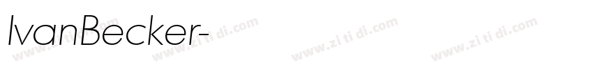 IvanBecker字体转换