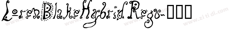 LorenBlakeHybridRegu字体转换