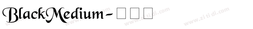 BlackMedium字体转换