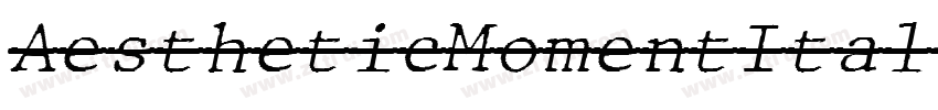 AestheticMomentItali字体转换
