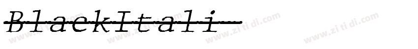 BlackItali字体转换