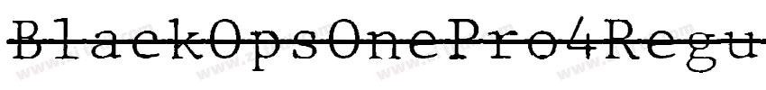 BlackOpsOnePro4Regul字体转换