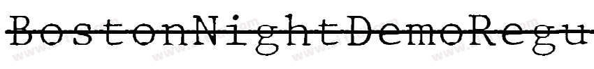 BostonNightDemoRegul字体转换