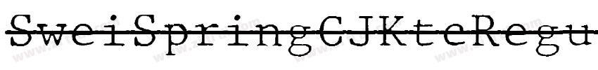 SweiSpringCJKtcRegul字体转换