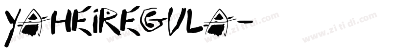 YaHeiRegula字体转换