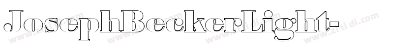 JosephBeckerLight字体转换