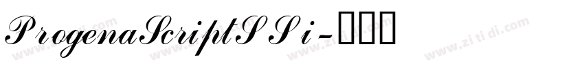 ProgenaScriptSSi字体转换