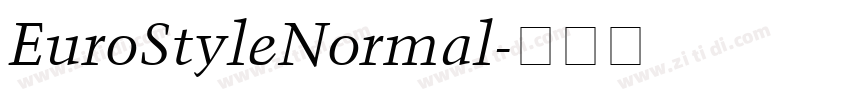 EuroStyleNormal字体转换