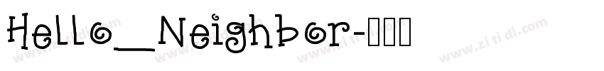 Hello_Neighbor字体转换