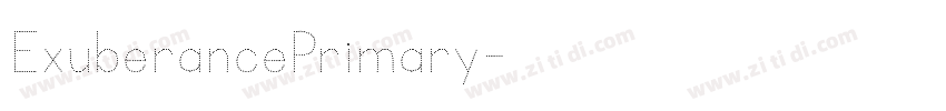 ExuberancePrimary字体转换