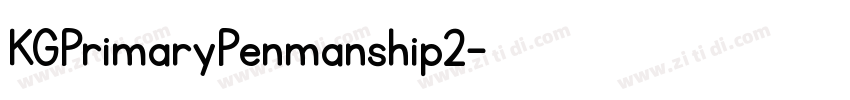 KGPrimaryPenmanship2字体转换