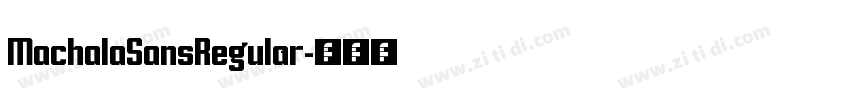 MachalaSansRegular字体转换